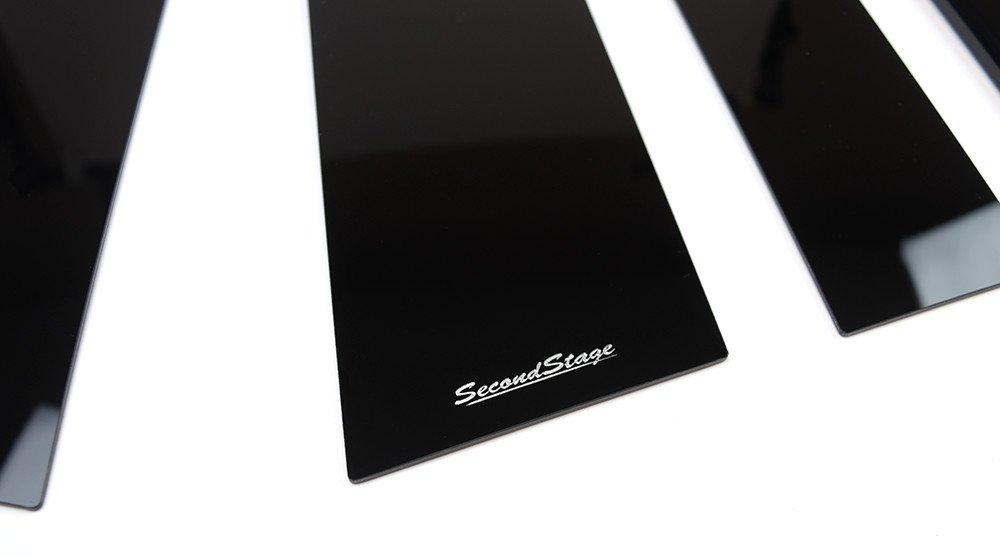 SecondStage Pillar Garnish for Serena C27 to Vehicles with OEM Side Piano Black SHN0112BLK (Exclusive Visors)