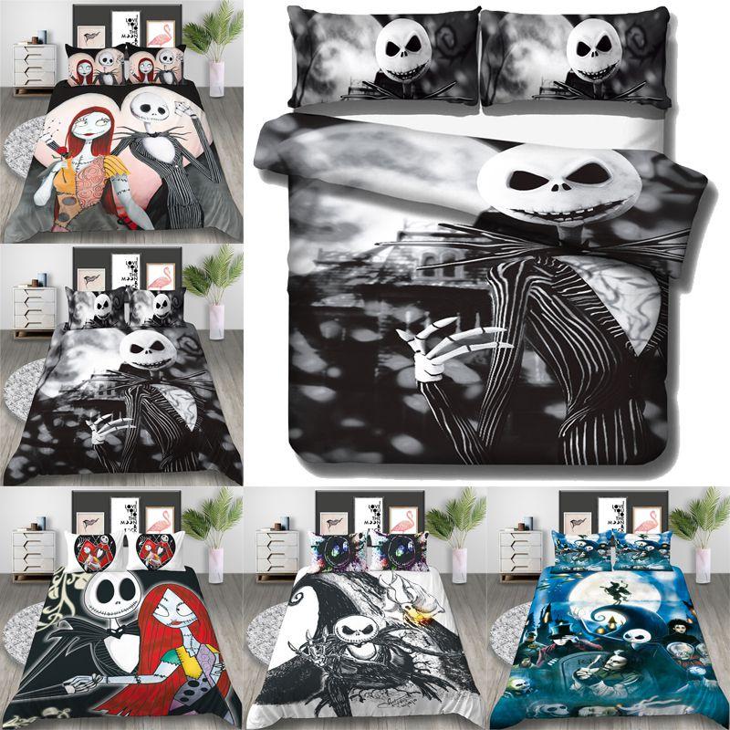 Luxurious The Nightmare Before Christmas Bedding Set With Elegant Duvet Cover And Pillowcase