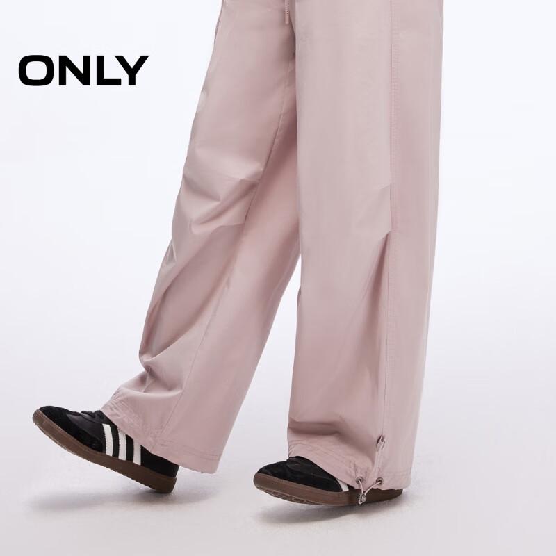 ONLY Women's Loose Fit Drawstring Wide-Leg Cargo Pants