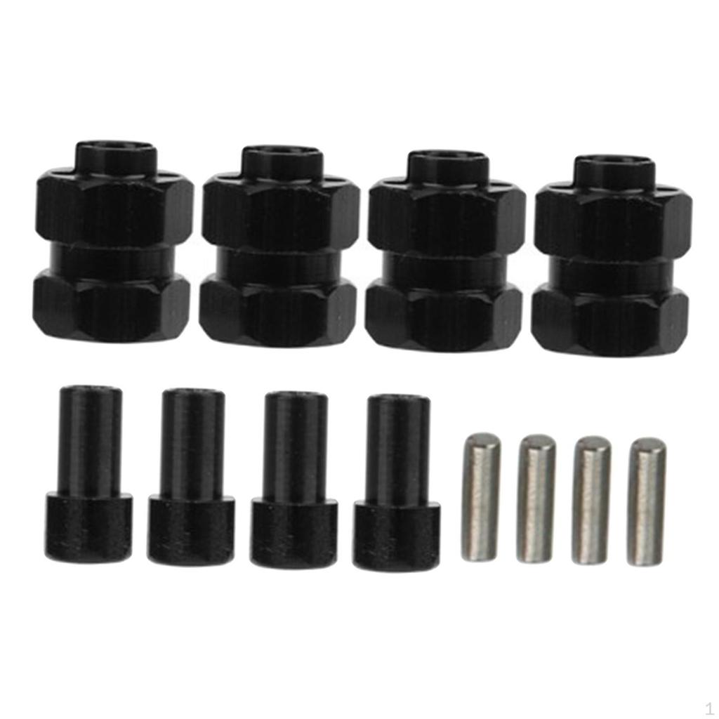 4Pcs Brass Extended Wheel Hubs Combiner for Scx24 Axi00001 RC car Parts