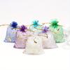100Pcs Stars & Moon Design Organza Sheer Gauze Element Jewelry Bags Tulle Fabric Wedding Gift Bags Sachet OrganzaGift Bag