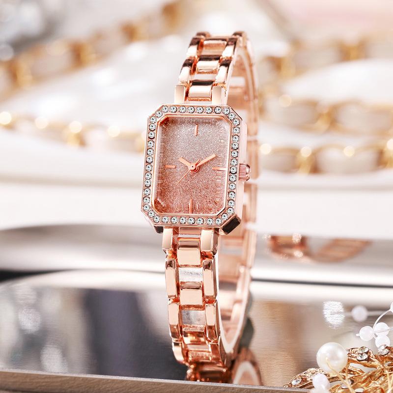 Luxury Ladies Brand Watches Fashion Dresses Square Watch Crystal Women Steel Quartz Wristwatch Clock Montre Femme Dropshipping