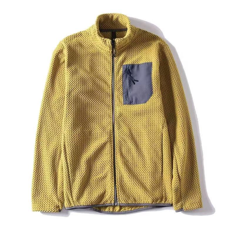 

Skylark Fleece Jacket: Warm, Fashionable, Stand-Collar Design for All Seasons Hiking and Mountaineering - Unisex with Trendy Wave Pattern. 2XL (150-170 lbs)