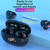 New Wireless Headphones Bluetooth 5.3 Bone Conduction Earphones Earclip Design Touch Control Led Earbuds Sports Headsets