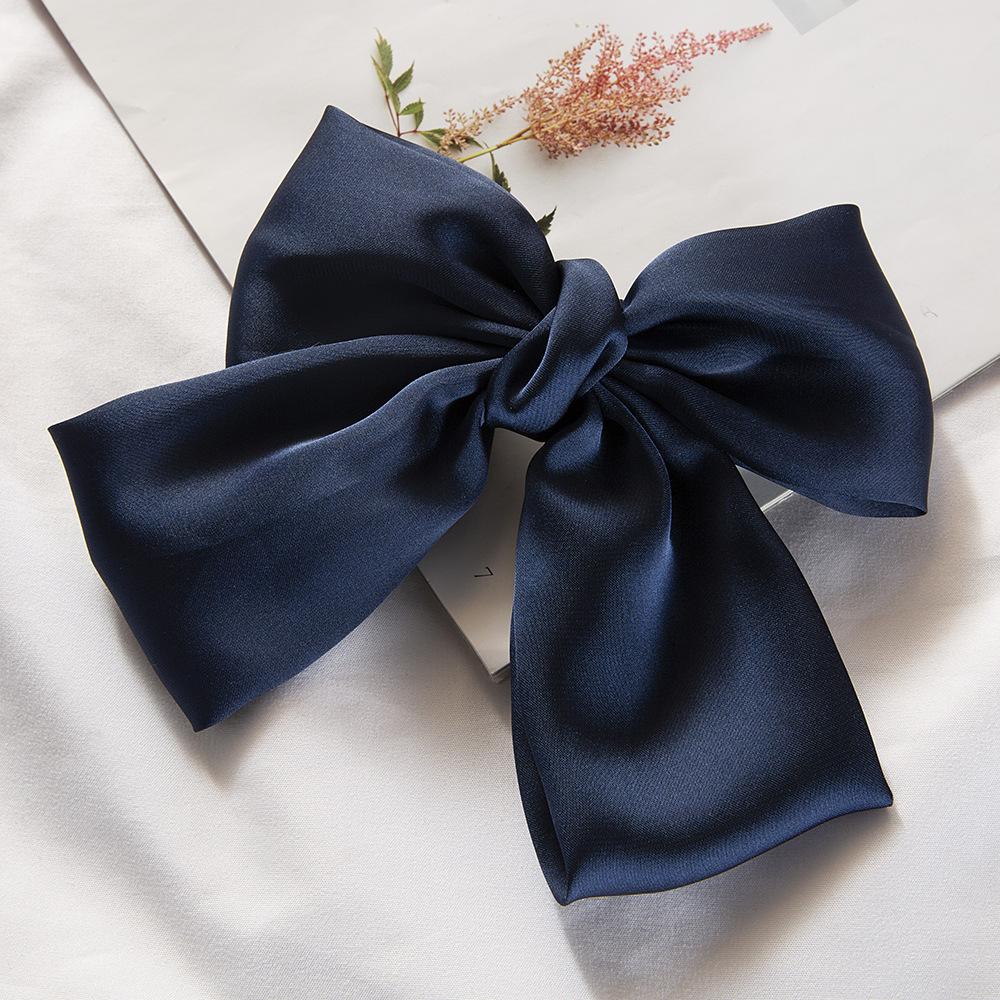 Fashion Ribbon Bow Hair Clips for Women Large Bow Hairpin Girls Satin Trendy Ladies Hairgrips Cute Barrette Hair Accessories