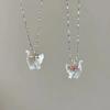 Alloy Necklace with Bow Cat Pendant Graceful Clavicle Chain Choker for Women