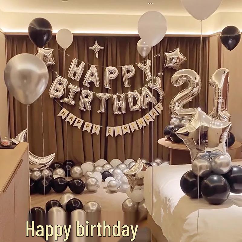 18th Birthday Party Decoration Set: Balloons & Backdrop for Boys and Girls