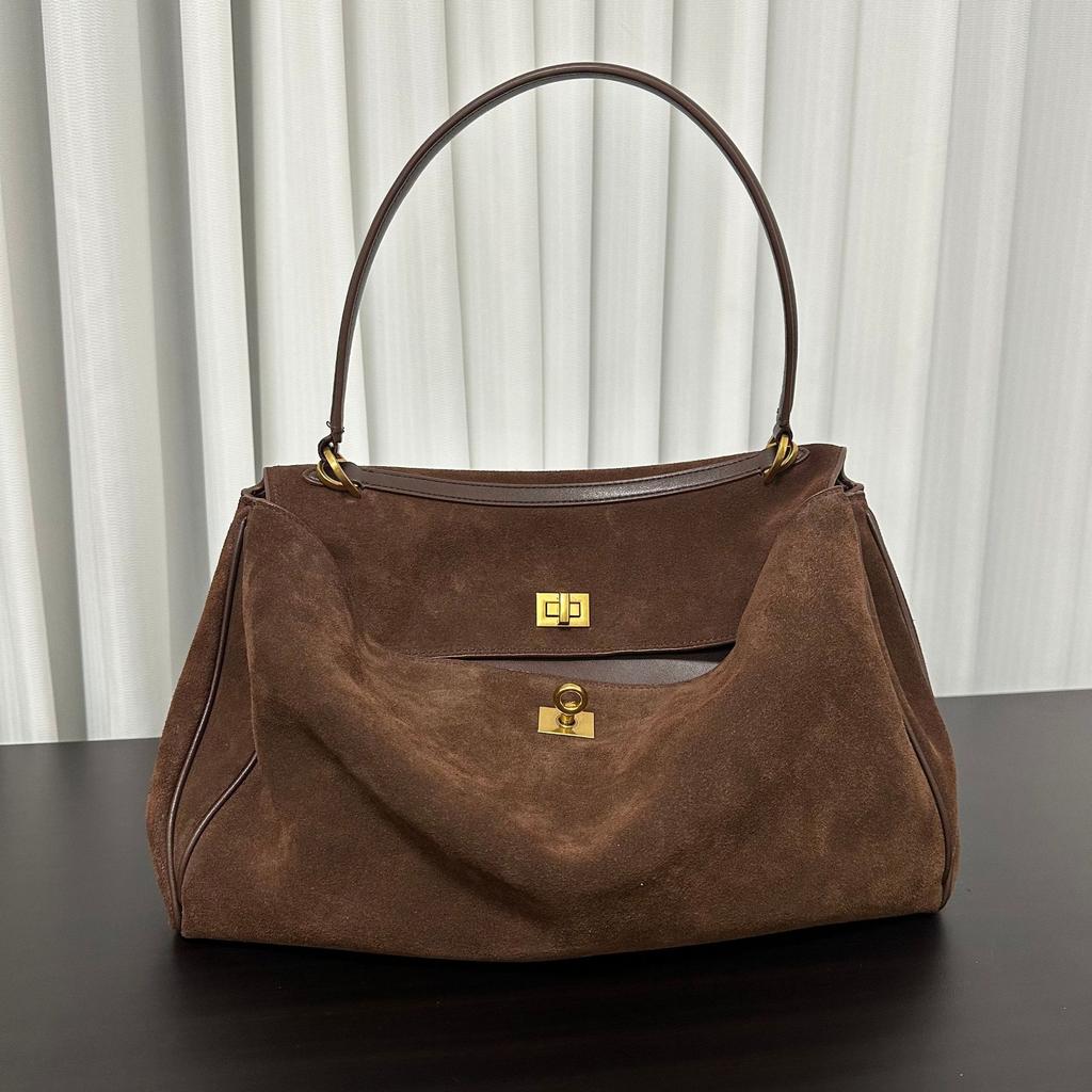 Tasche für Damen, neu und aus Wildleder, große Kapazität, Umhängetasche zum Pendeln, Handtasche mit einer Schulter, Achseltasche