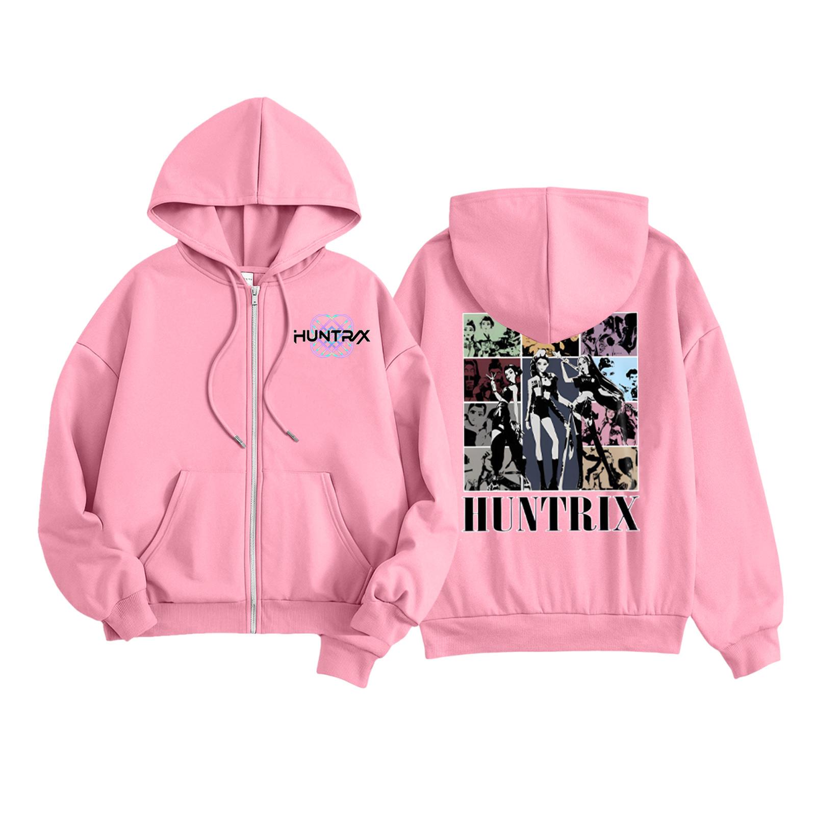 

Детская мода Женская легкая толстовка с длинным рукавом на молнии Толстовка с принтом и карманами 150 розовый