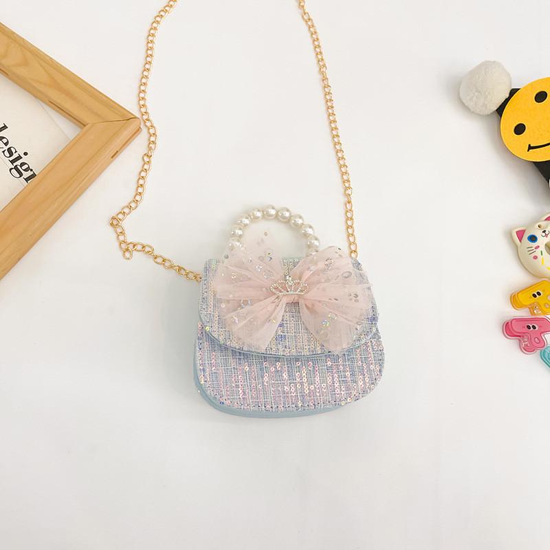 Adorable Mini Canvas Children's Crossbody Bag With Cute Bow And Chic Design