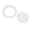 2PCS Boat Hatch Deck Plates Non Slip Round Shape Thickened Rubber Ring Inspection Deck Plate with Detachable Cover White