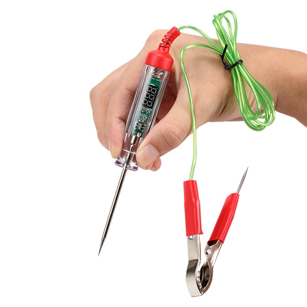 For Truck Electric Circuit Tester Automobile Test Long Probe Pen Light Bulb Voltage Tester Power Probe Diagnosis Scanner