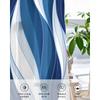 Dark Blue Ripples Lines Modern Tulle Curtains Living Room Voile Drapes Sheer Window Curtains Bedroom Accessories