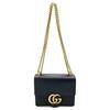 Gucci GG Marmont Double G Hardware Leather Shoulder Bag Small Women Shoulder Bag Black 779790-A7M0T-1000