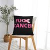 For Breast Cancer Support With Pink Ribbon Pillowcase Polyester Cushion Cover Decor Throw Pillow Case Cover Home Zipper 4040cm
