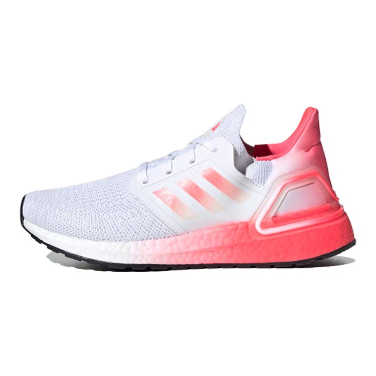 Adidas ULT Ultraboost 20 J Нескользящие и дышащие Низкие детские беговые кроссовки Бело-розовый градиент Подростки FX0456 36