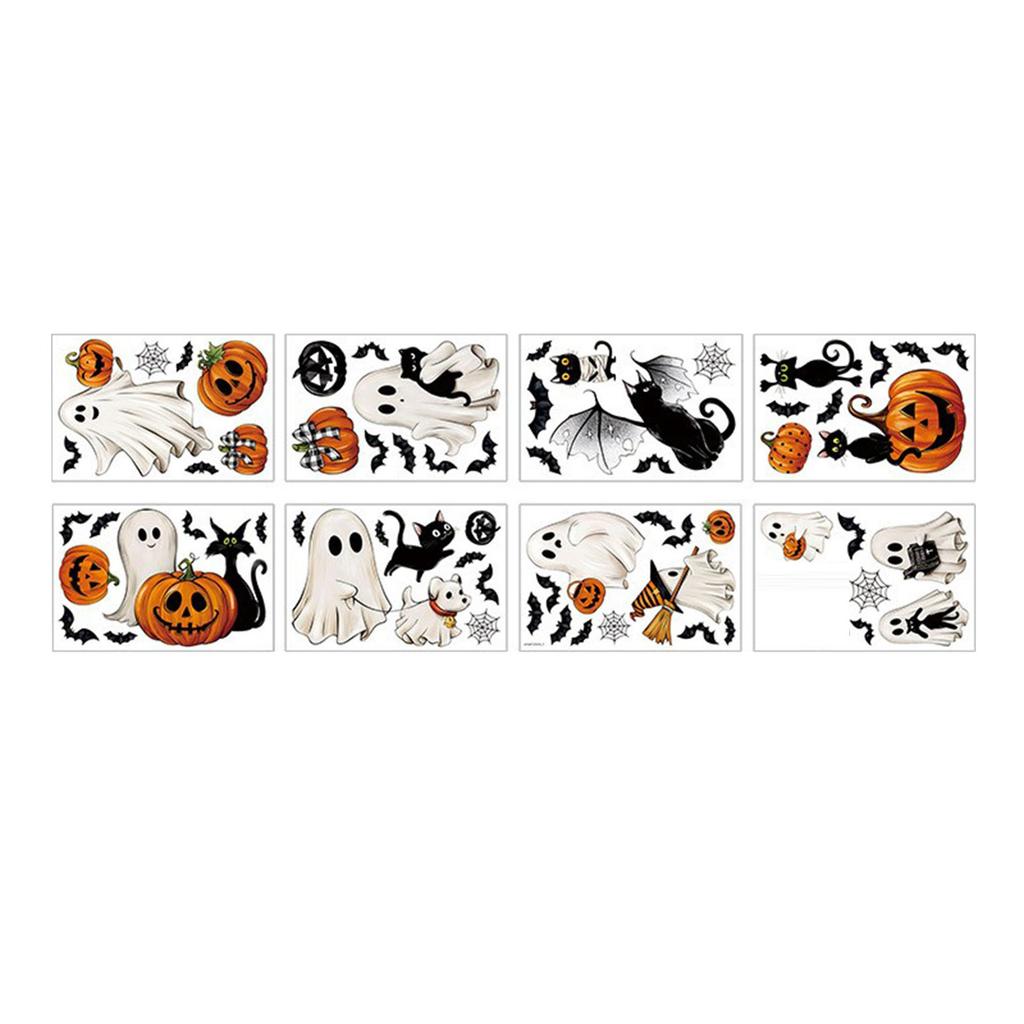 Static Cling Halloween Window Decals Scary Wall Stickers for Home Decor