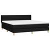 3130371 vidaXL Divan Bed with Mattress Black 180x200 Cm Fabric