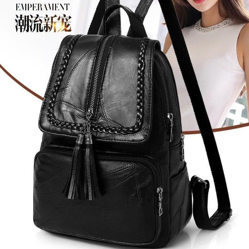 Supply Backpack Women's New Trendy Fashion Versatile Soft Leather Travel Small Backpack