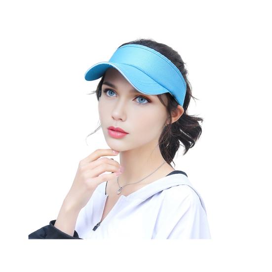 Sun Hat Topless Design Wide Brim UV Protection Elastic Fit Exercise Hat Adjustable Headband Outdoor Sports Hat