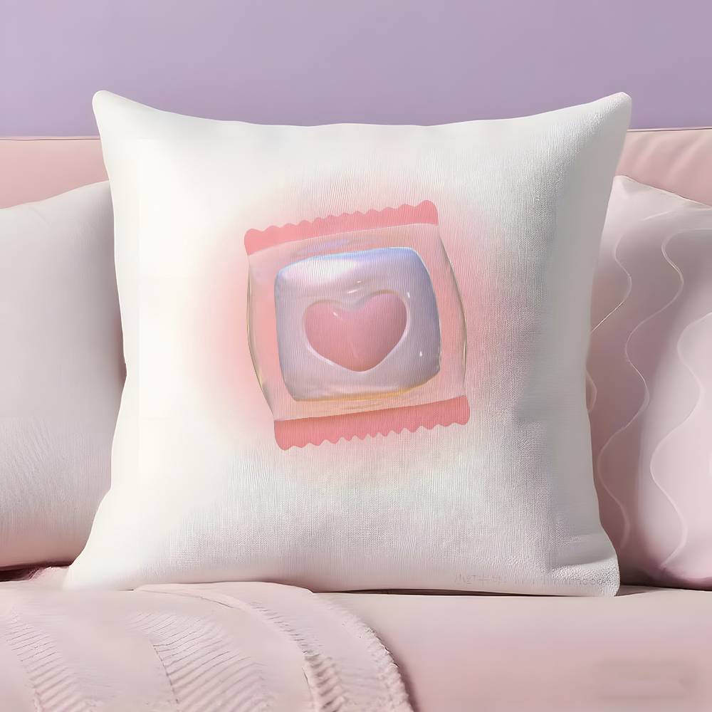 sweet pink candy Pillow Case  Ultra Soft Skin Friendly Fabric Cloud Like Comfort & Concealed Zipper