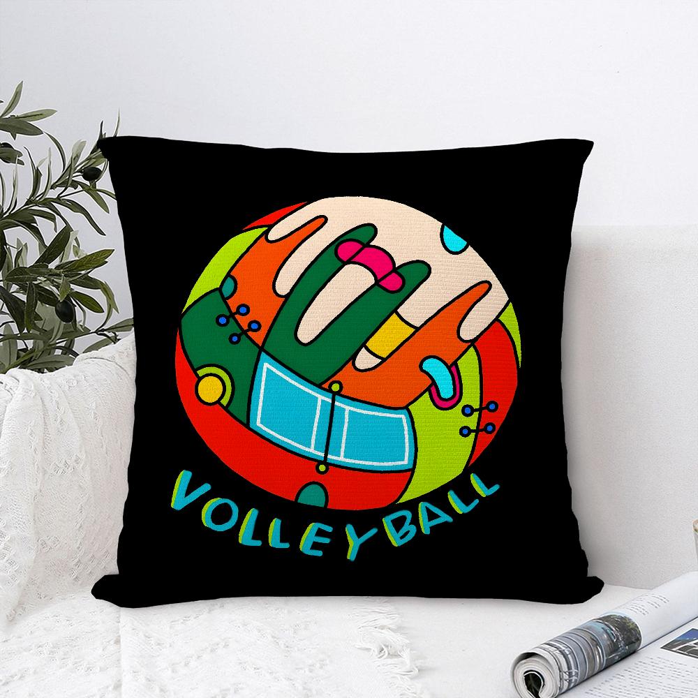 Ball sports doodles Pillow Case Plush Fabric Soft  Pillowcase Double Sided Print Cushion Cover Household Gifts