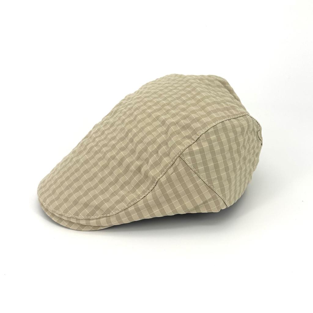Unisex Retro Plaid Duckbill Cap: Stylish Spring/Summer Beret for Casual Wear