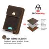 Crazy Horse Leather RFID Anti Theft Brush Automatic Card Box Leisure Fashion European American Trend Set Bag