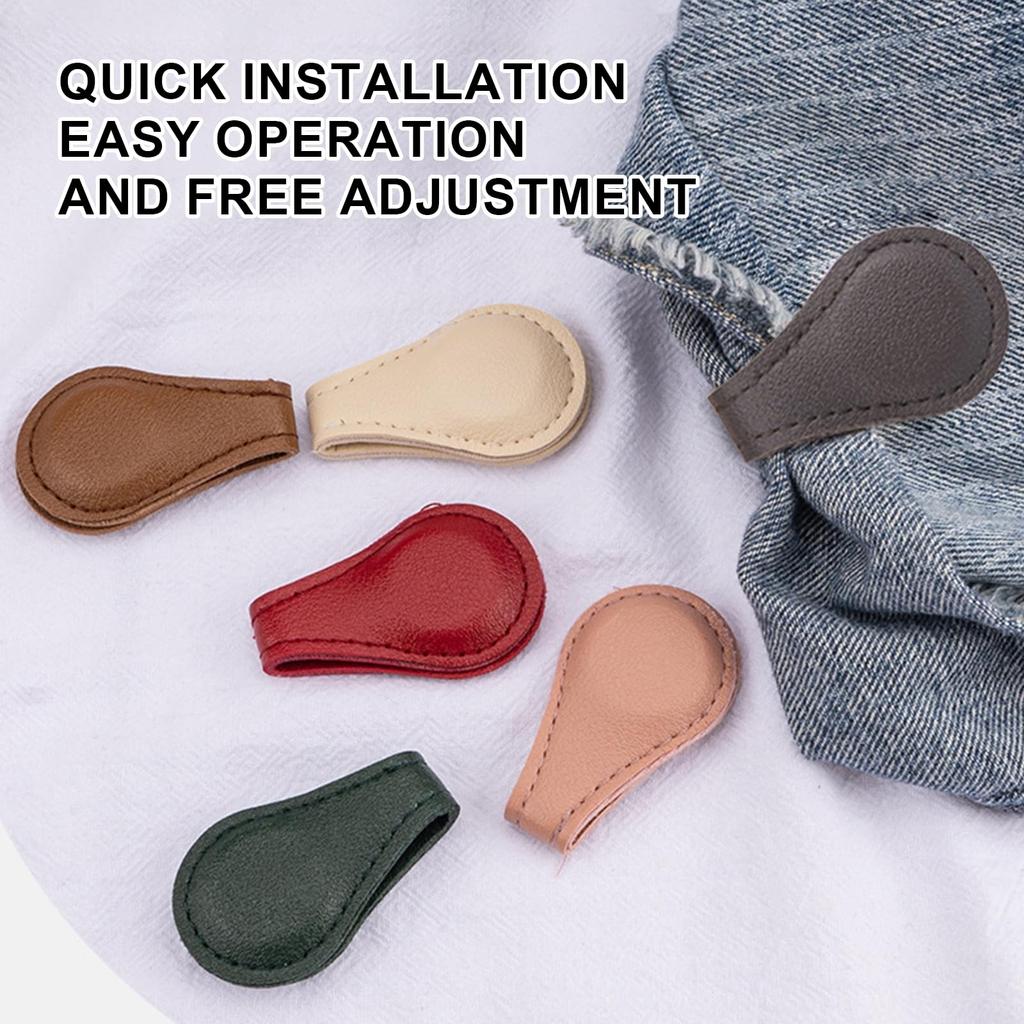5pcs /set Magnetic Clip Sleeve Magnetic Buckle PU Leather Magnetic Bookmark Double-sided Magnet Clip for Diaries And Books