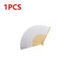 1-50pcs DIY Paper Bamboo Folding Fan Adults Children's Calligraphy Painting Practice Blank White Purple Folding Fan Wedding Gift