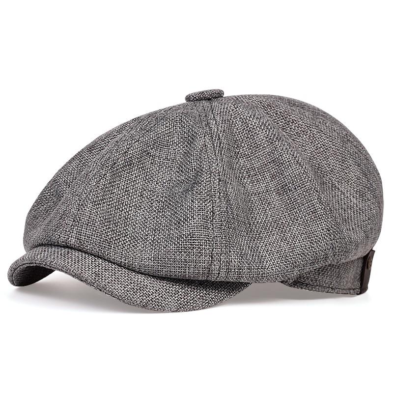 Berretti da uomo Cappello da strillone in lino Berretto da donna in lino Berretto da uomo vintage Cappelli francesi Berretto blu scuro