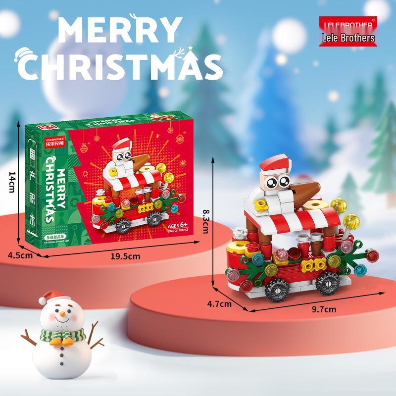 Christmas-Themed Lego-Compatible Building Blocks: Tree, Reindeer & Santa Set