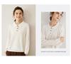 Women's 100% Pure Cashmere Slimming Polo Collar Sweater - Autumn/Winter Casual Long Sleeve Knitwear.