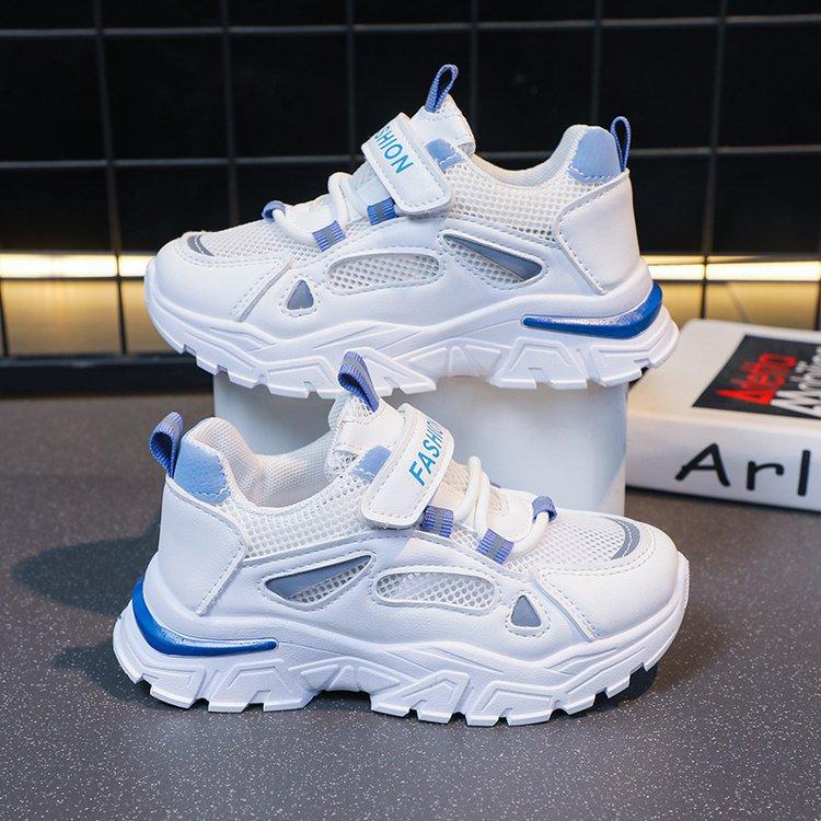 

Летние женские кроссовки Новая мода Простые детские туфли Дышащие Удобные Мягкая подошва Повседневные туфли Модные Повседневные Спортивные Девочковые туфли 26insole16.5cm синий