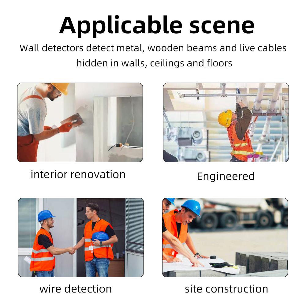 4 In 1 Metal Detector Find Metal Wood Studs AC Voltage Live Wire Detect Wall Scanner Electric Box Finder Wall Detector SH201