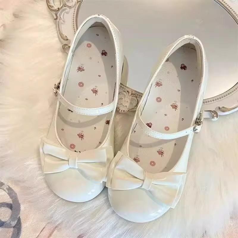 Summer new sweetheart full price story 2025 round original cute heart round head bow single shoes