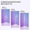 Hands Free Bladeless Neck Fan 3 Speed Adjustment 360 Cooling USB Rechargeable Neck Fan -HK908