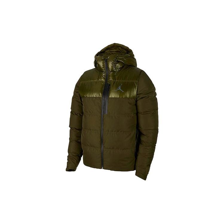 Air Jordan Windproof Stay Warm Casual hooded down Jacket Green Men s 924676-395 S