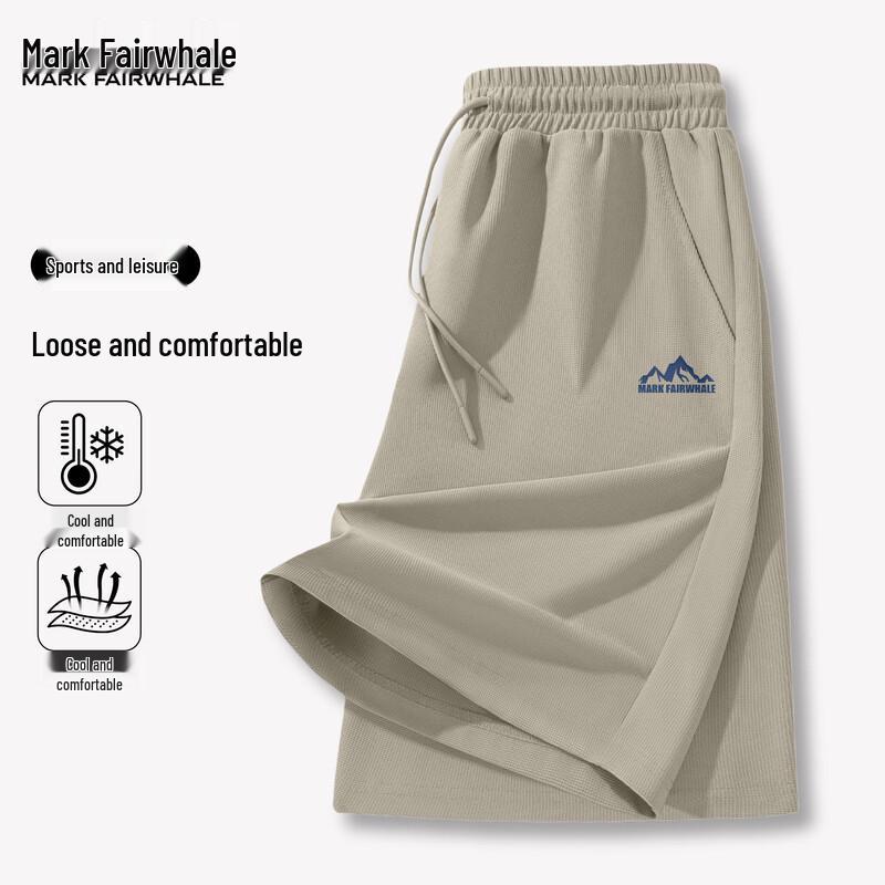Mark Fairwhale Men s Waffle Knit Loose Fit Ice Silk Casual Shorts 2XL