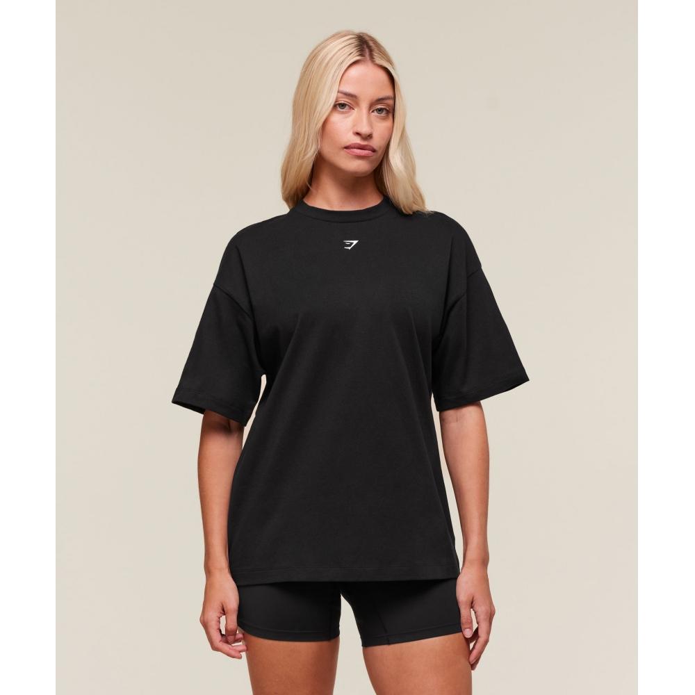 Gymshark We Do Gym Grafik Übergroßes T-Shirt Schwarz B4b3e Bb2j