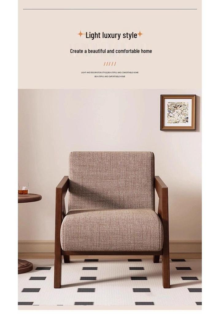 Modern Minimalist Luxury Single Sofa Chair for Living or Study Room