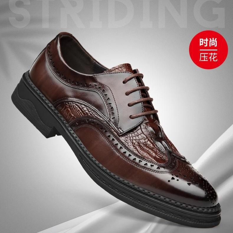 High Quality New Handmade Men's Oxford Shoes Leather Brogue Men's Formal Leather Shoes Classic Business Formal Men Shoes Oxfords