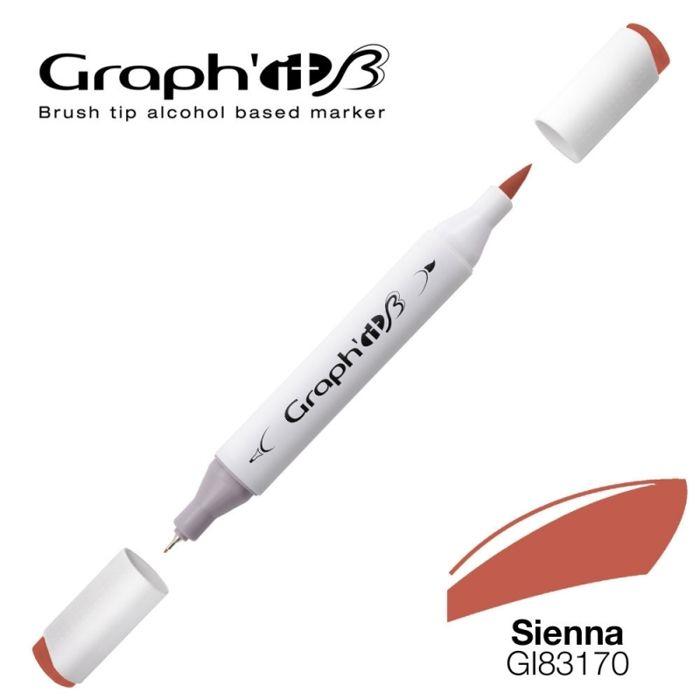 Marqueur à alcool - GRAPH'IT - Graph'It Brush Marker - Sienna - Pointe extra-fine 0.5 mm - Indélébile