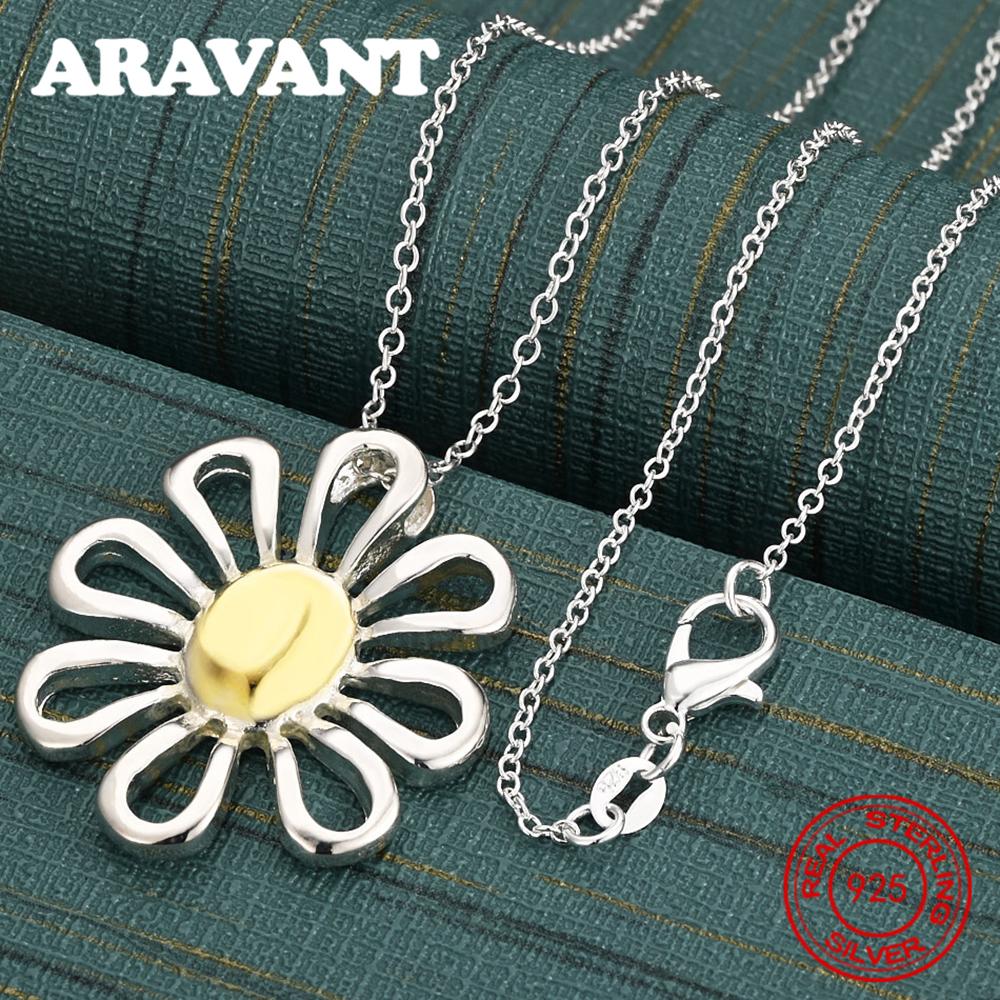 

Copper Daisy Pendant Necklace - Simple And Elegant Everyday Jewelry For Women 45cm