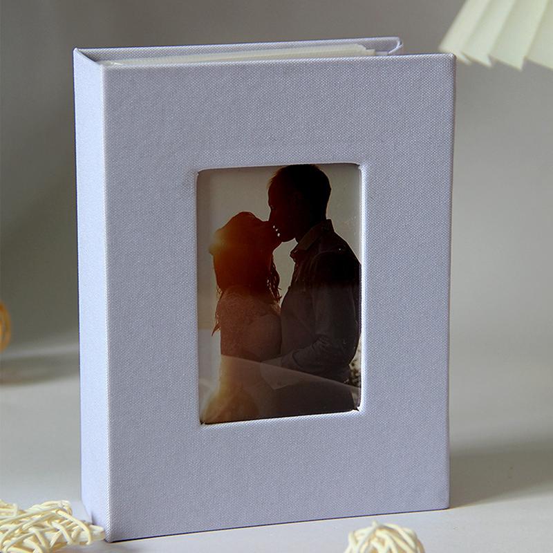 New Linen Cover Photo Album; Holds 100 Photos 4x6; Slip-in Design; DIY Writable; Ideal for Children Growth Pictures
