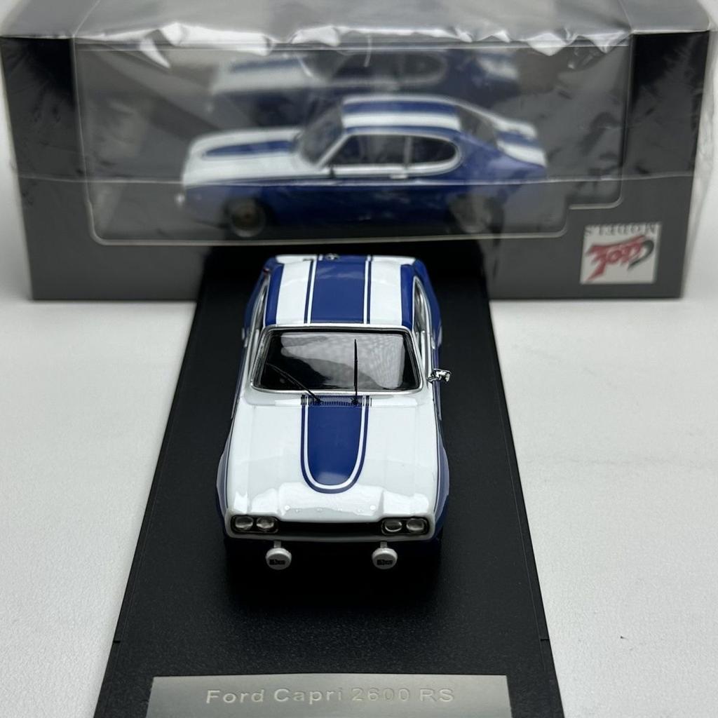 SHNU9 1:43 Alloy Car Cool Ford Capri 2600 Rs Ford Sports Car Model Classic Retro Collection