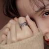 Simple Vintage Layered Rings for Women Silver Color Bohemian Adjustable Finger Ring Geometric Irregular Opening Rings Jewelry
