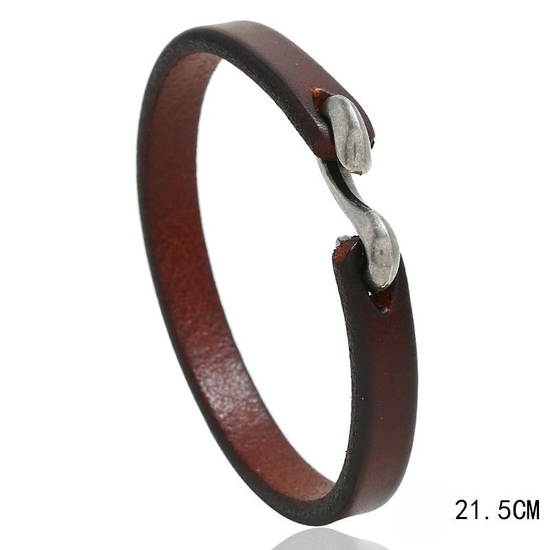Vingtage Cowhide Wrap Cord Cuff Bracelet For Men Woman Wristband Punk Bangle Couple Jewelry Gift