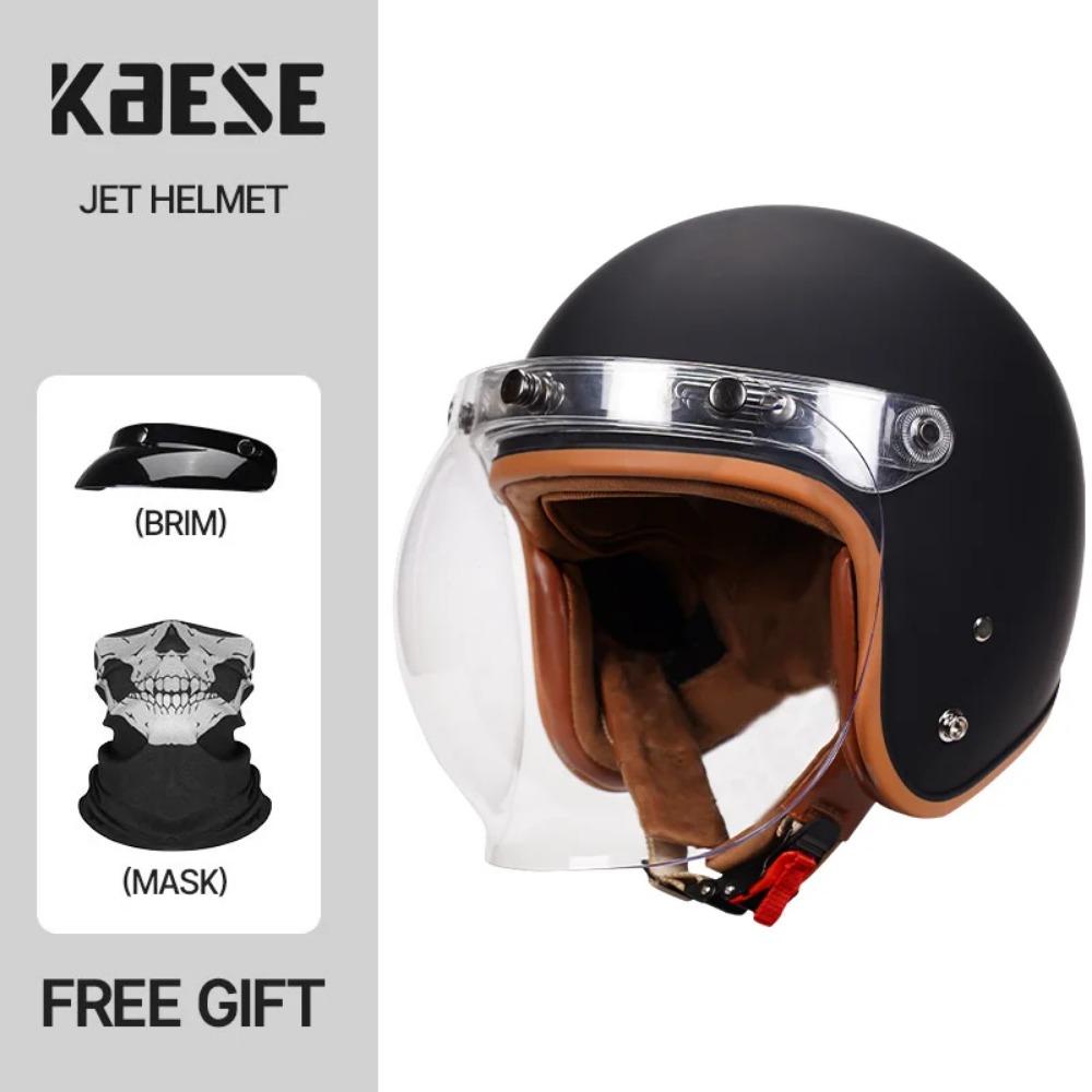 New Design Retro Motorcycle Helmet Open Face Helmet Scooter Helmets 3/4 Chopper Casco Moto Vintage Motorbike Helmets DOT ECE