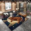 Moon animal cloud Pattern Square Carpet,Area Rug,Carpet Rug for Living Room Bedroom Sofa Playroom Decor,Non-slip Floor Mat,Holiday Birthday Gifts